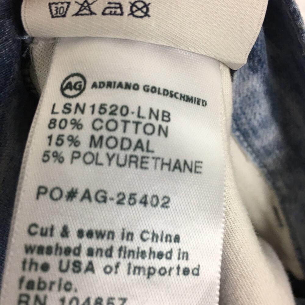 AG The Drew Blue  Straight Leg Boyfriend Printed Denim 28 - Picture 8 of 11
